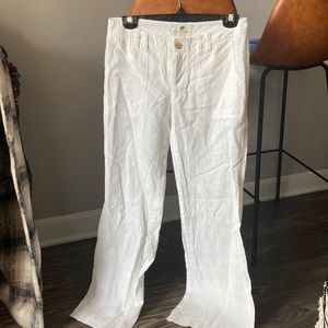 Banana Republic white linen pant